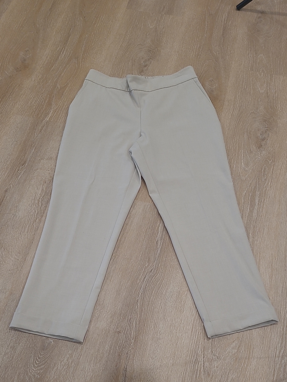 Rachel Zoe Khaki Chinos With Folded Hem